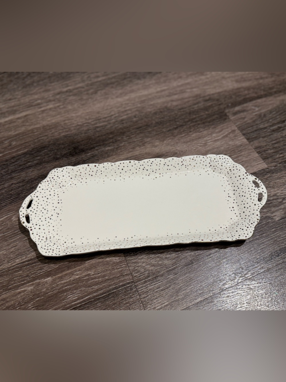 White Ceramic tea snack tray